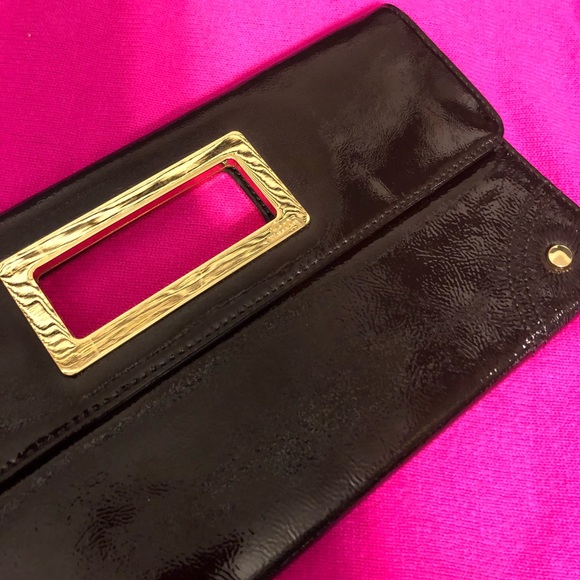 Lilly Pulitzer Brown Patent Leather Clutch - Picture 6 of 7